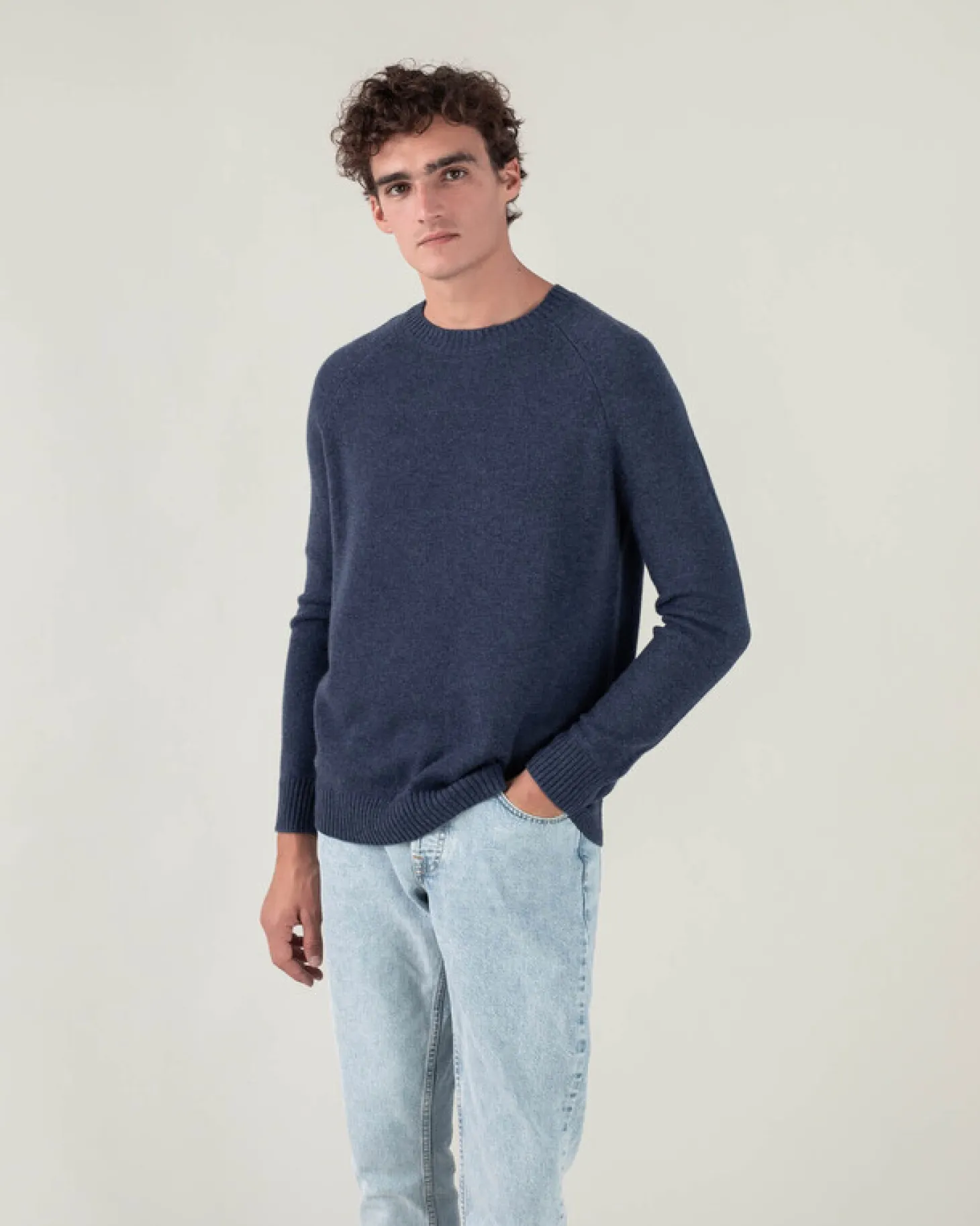 Pull Cachemire Uni Manches Raglan