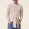 Pull Col Camioneur Cachemire Torsade, 4 Fils