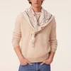 Pull Col Rond Cachemire Cotes Anglaises, 2 Fils
