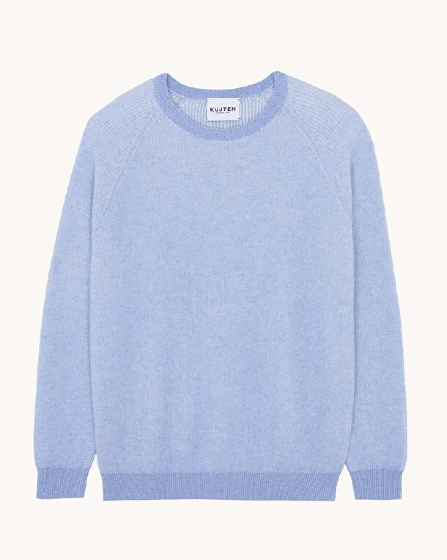 Pull Col Rond Cachemire Cotes Anglaises, 2 Fils