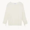 Pull Col Rond Cachemire Femme Avec Franges, 2 Fils