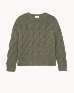 Pull Col Rond Cachemire Torsade, 10 Fils