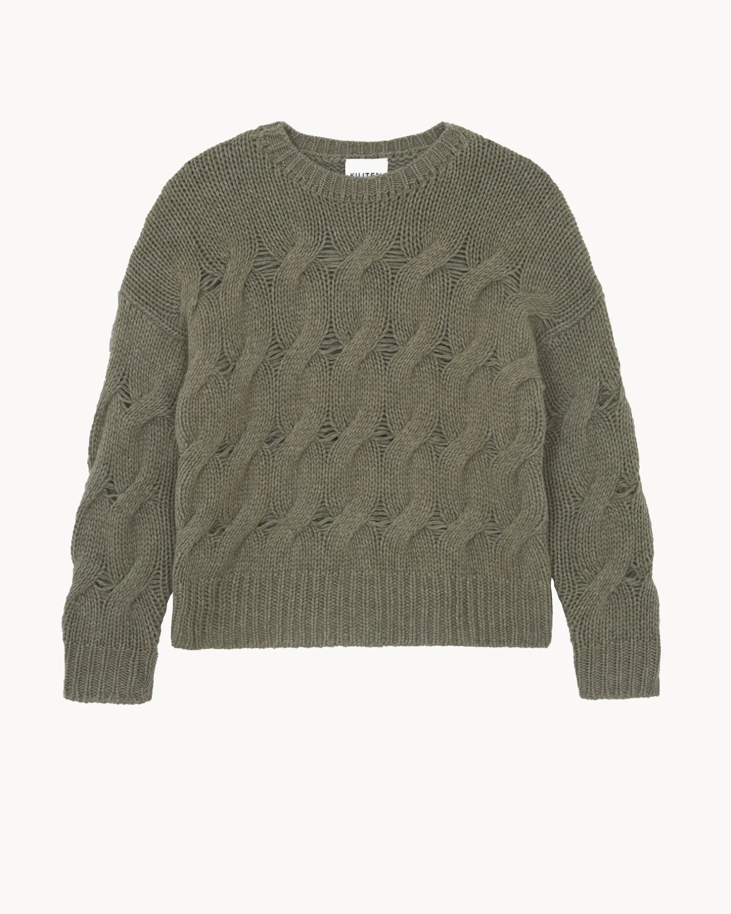 Pull Col Rond Cachemire Torsade, 10 Fils