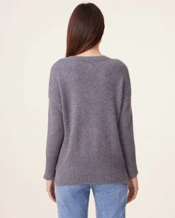 Pull Col Rond Decalage Bas Cachemire