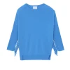 Pull Col Rond Manches Franges Cachemire