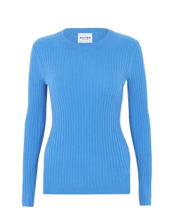 Pull Col Rond Manches Longues Cotelees