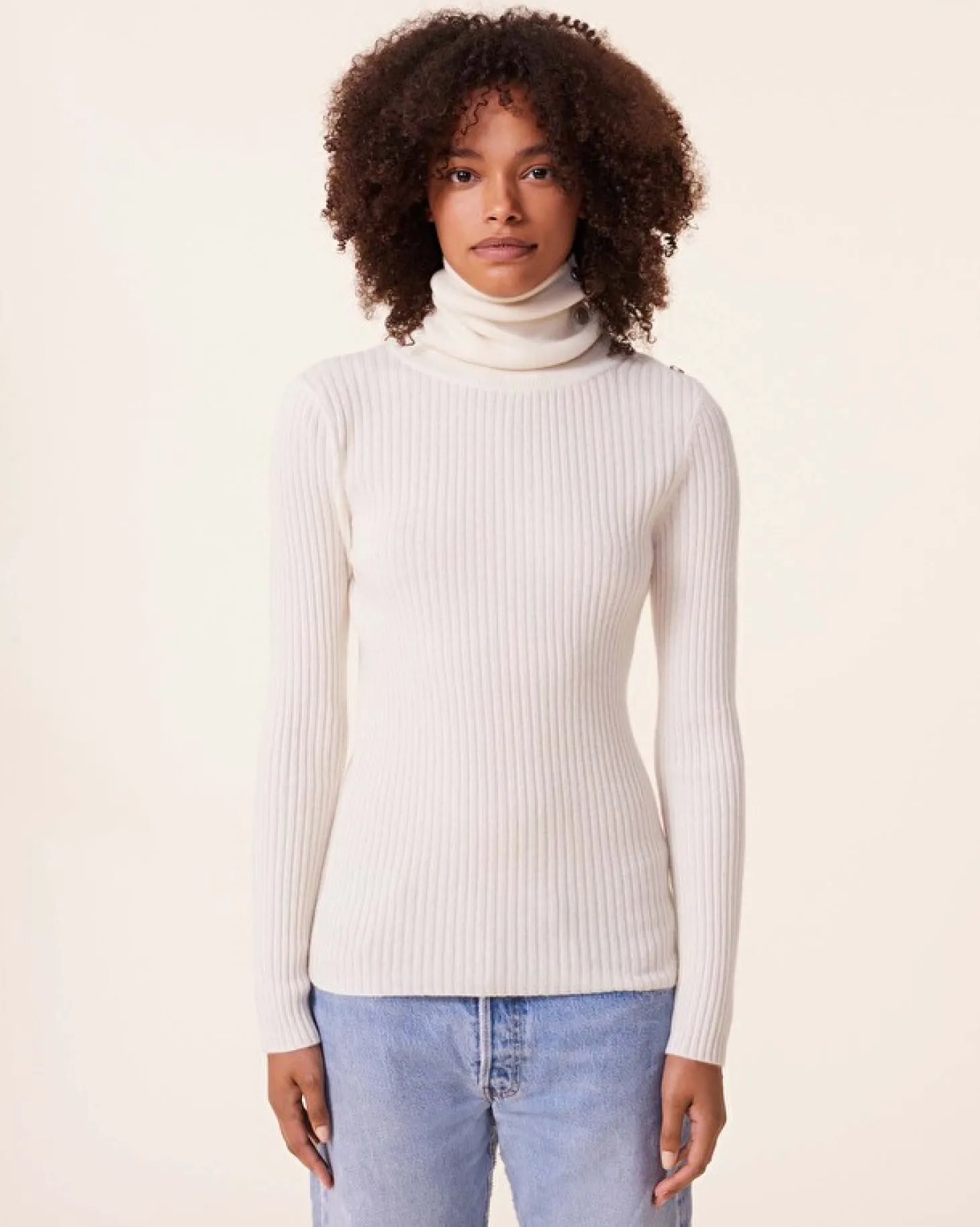 Pull Col Roule Cachemire Cotele, 2 Fils