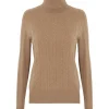 Pull Col Roule Femme Manches Longues
