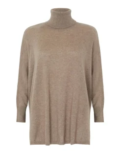 Pull Col Roule Oversize Manches Longues