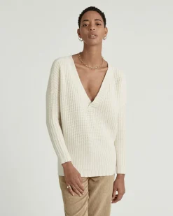 Pull Col V Dos Manches Longues