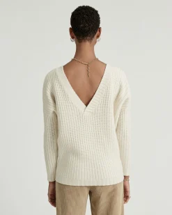 Pull Col V Dos Manches Longues