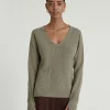 Pull Col V Femme Avec Manches Mitaines