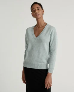 Pull Col V Femme Manches Longues