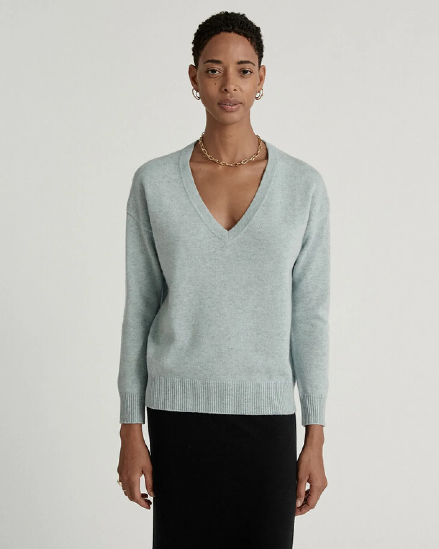 Pull Col V Femme Manches Longues