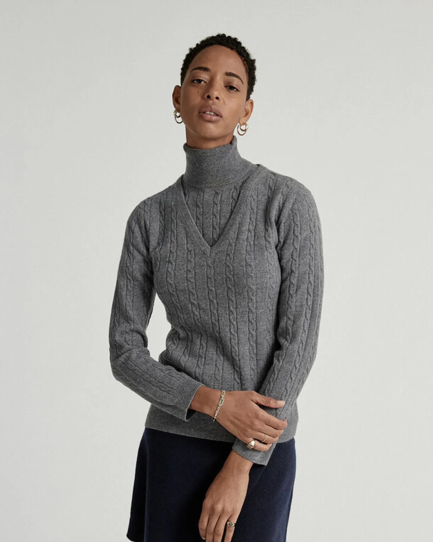 Pull Col V Femme Manches Longues