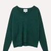 Pull Col V Femme Oversize Couleur Unie