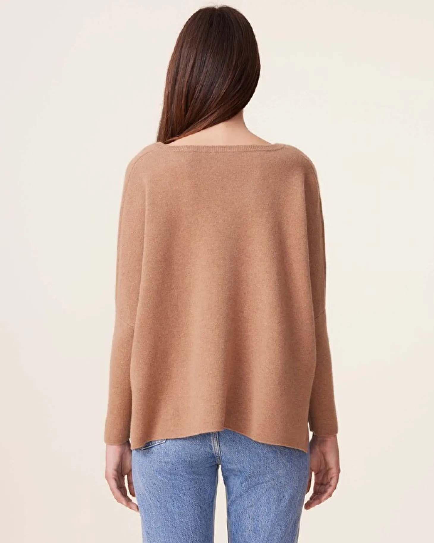 Pull Col V Oversize Cachemire Milano, 2 Fils