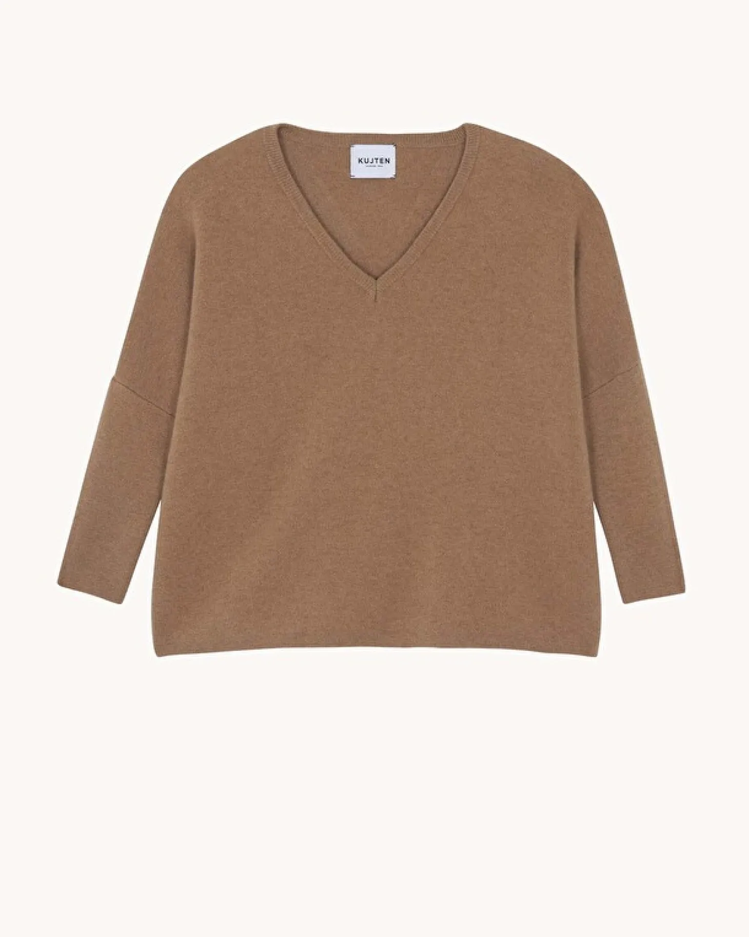 Pull Col V Oversize Cachemire Milano, 2 Fils