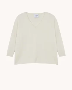Pull Col V Oversize Cachemire Milano, 2 Fils