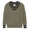 Pull Col V Tennis Manches Longues