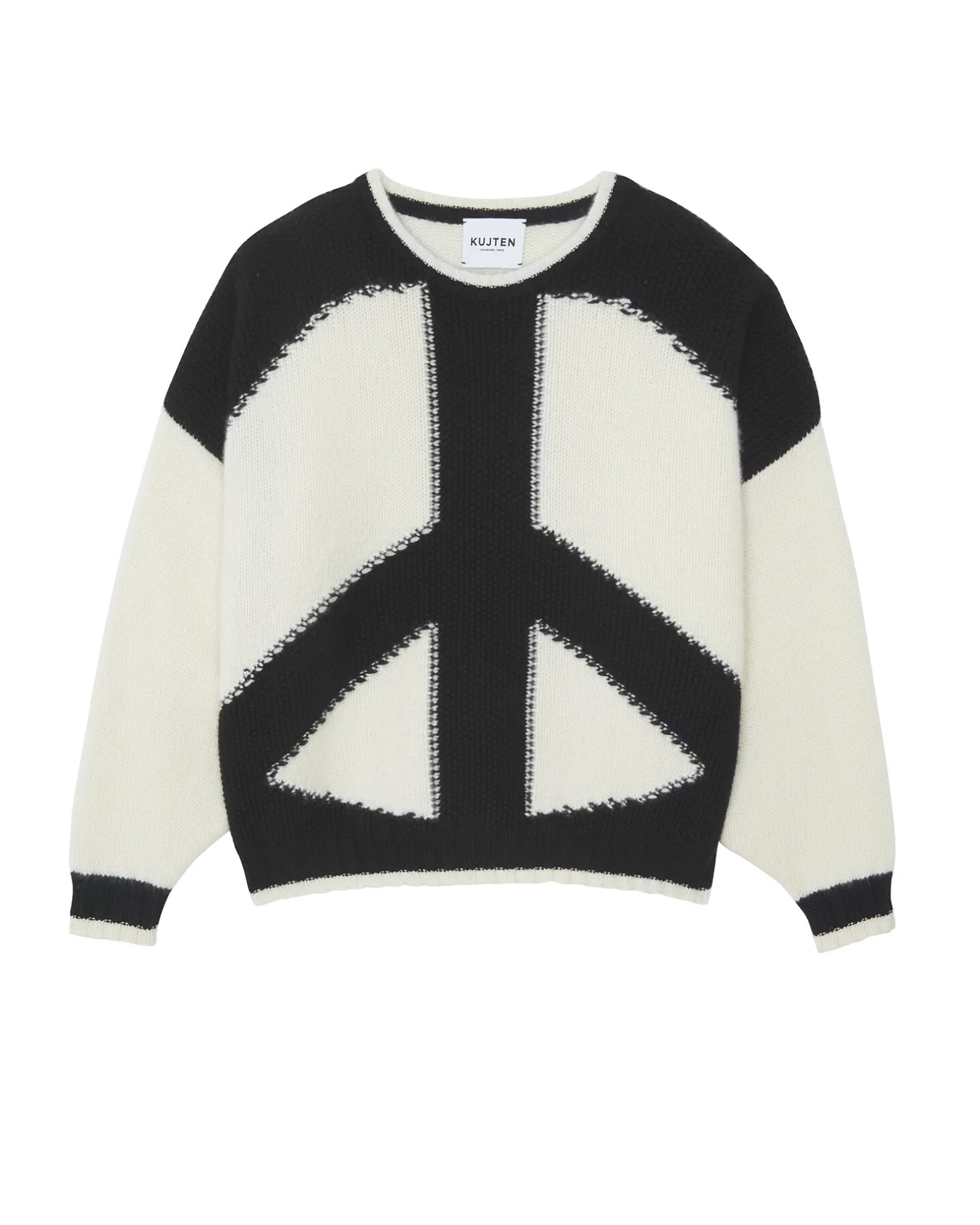 Pull Cropped Cachemire Col Rond Femme