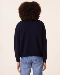 Pull CUr Cachemire Col Rond, 10 Fils
