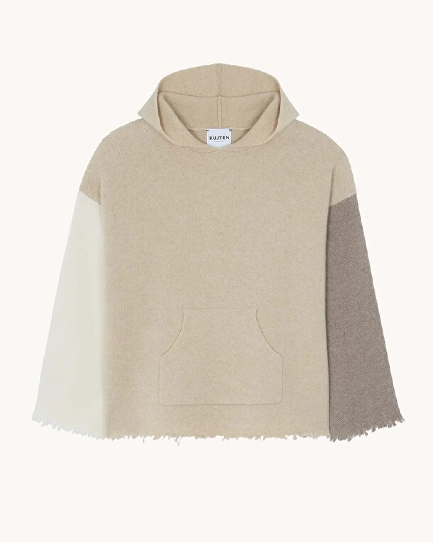 Pull Hoodie Cachemire Oversize, 4 Fils