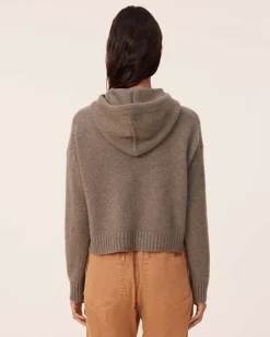 Sweat A Capuche Court Cachemire, 6 Fils