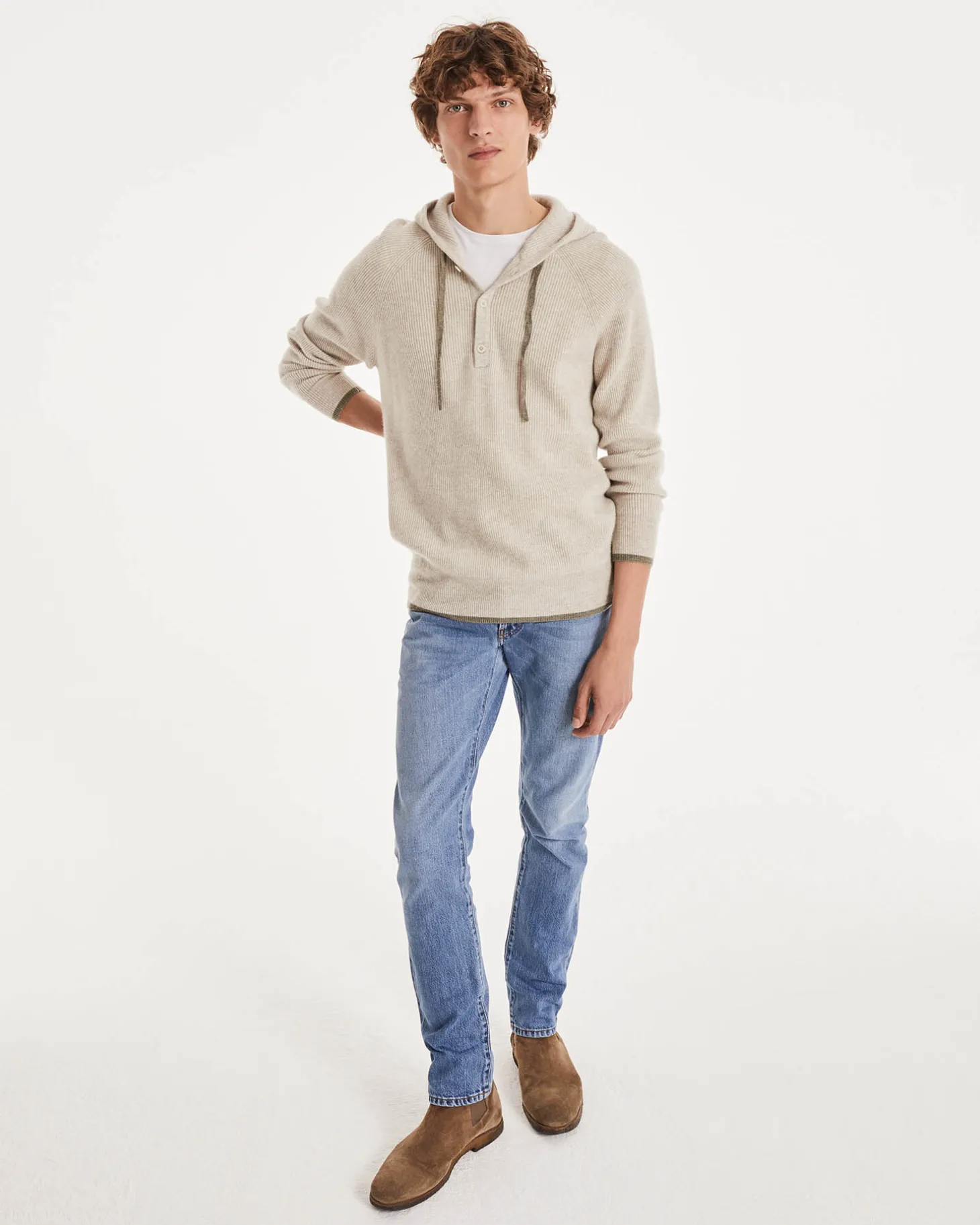 Sweat Cachemire Homme Avec Capuche