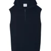 Sweat Cachemire Zippe Sans Manches