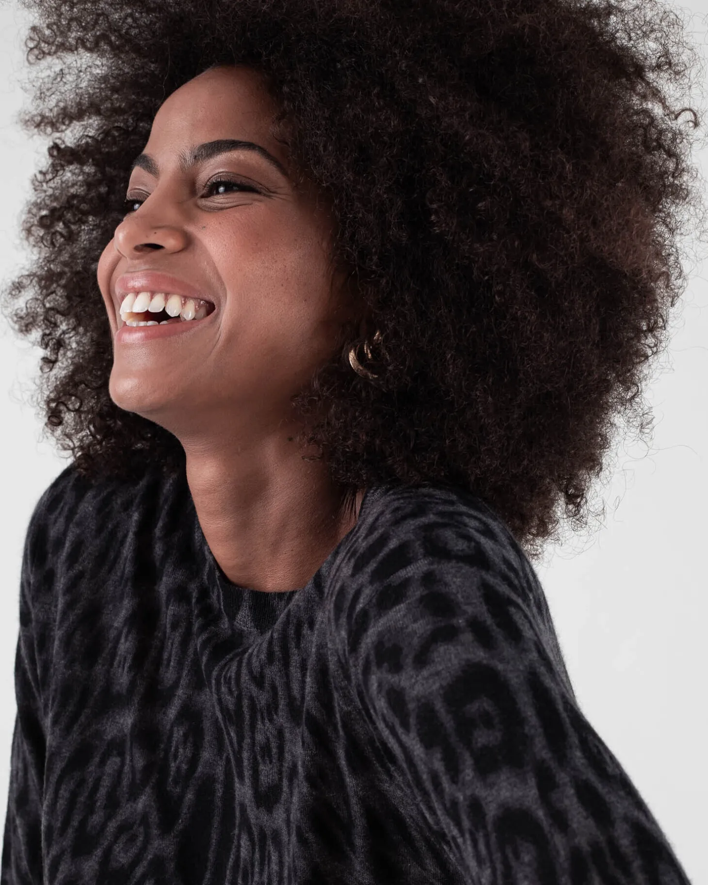 Tunique Cachemire Femme Motif Leopard