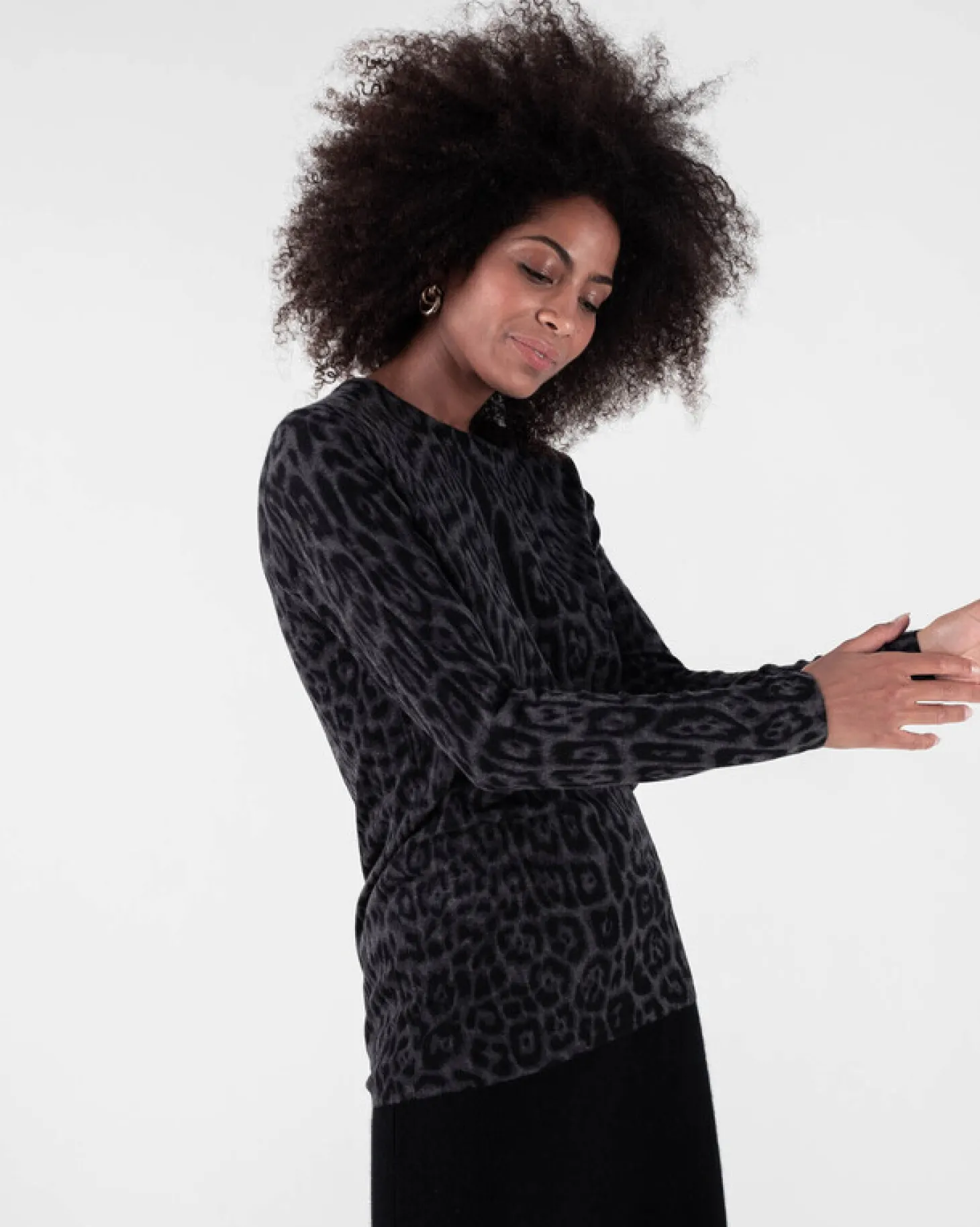 Tunique Cachemire Femme Motif Leopard