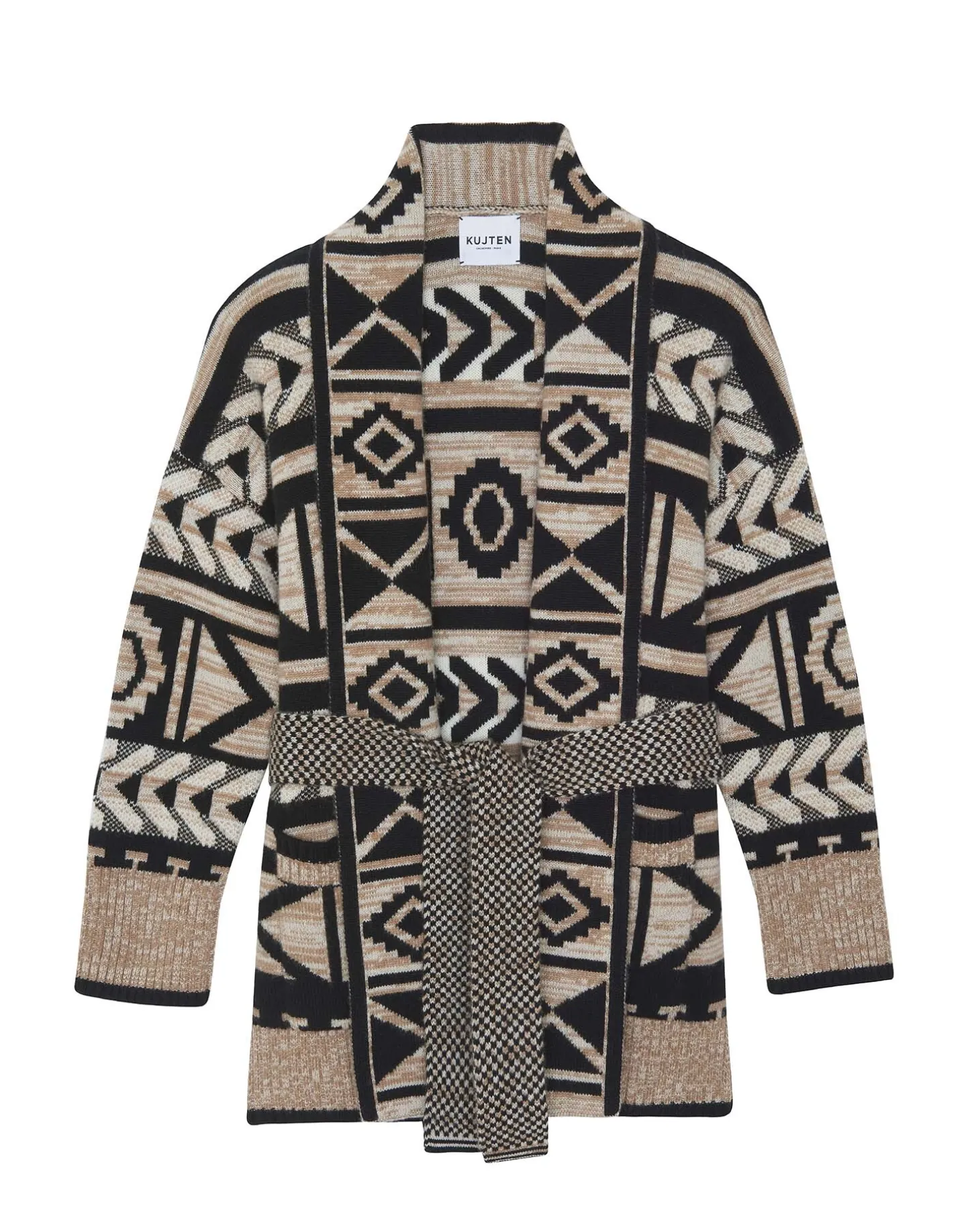 Veste Cachemire Col Chale Femme