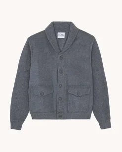 Veste Col Chale Cachemire Tisse
